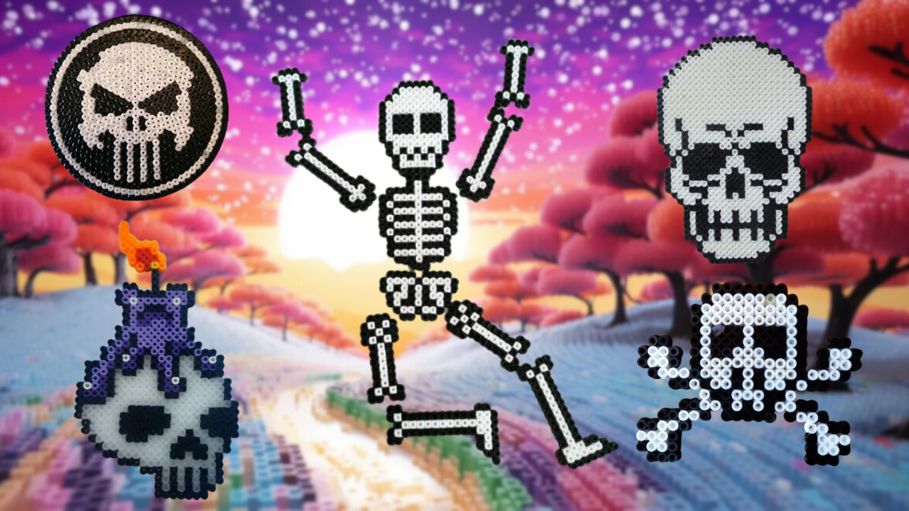 Skelett Bügelperlen