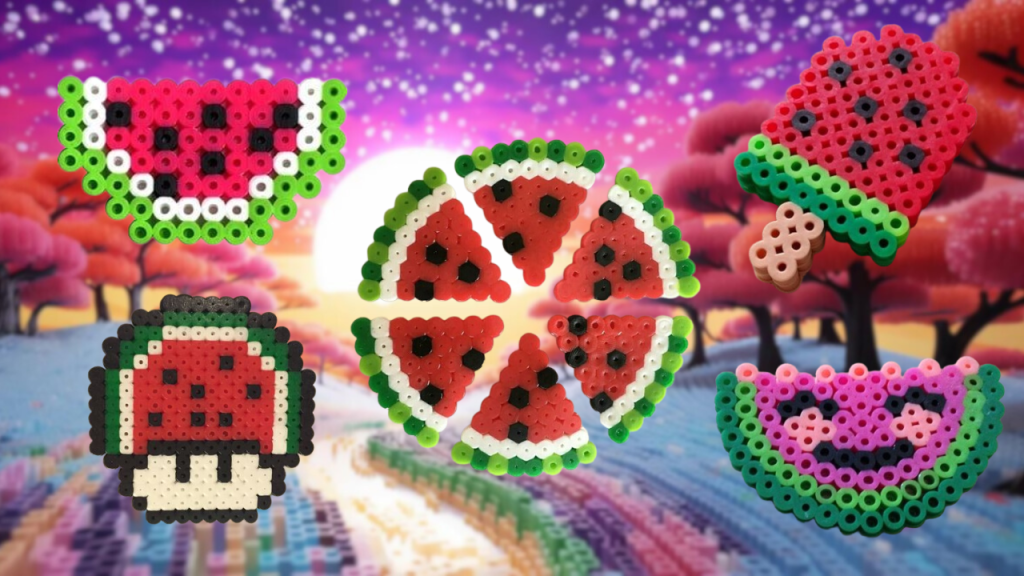 Wassermelone Bügelperlen Vorlagen