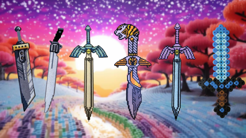 Schwert Bügelperlen Vorlagen