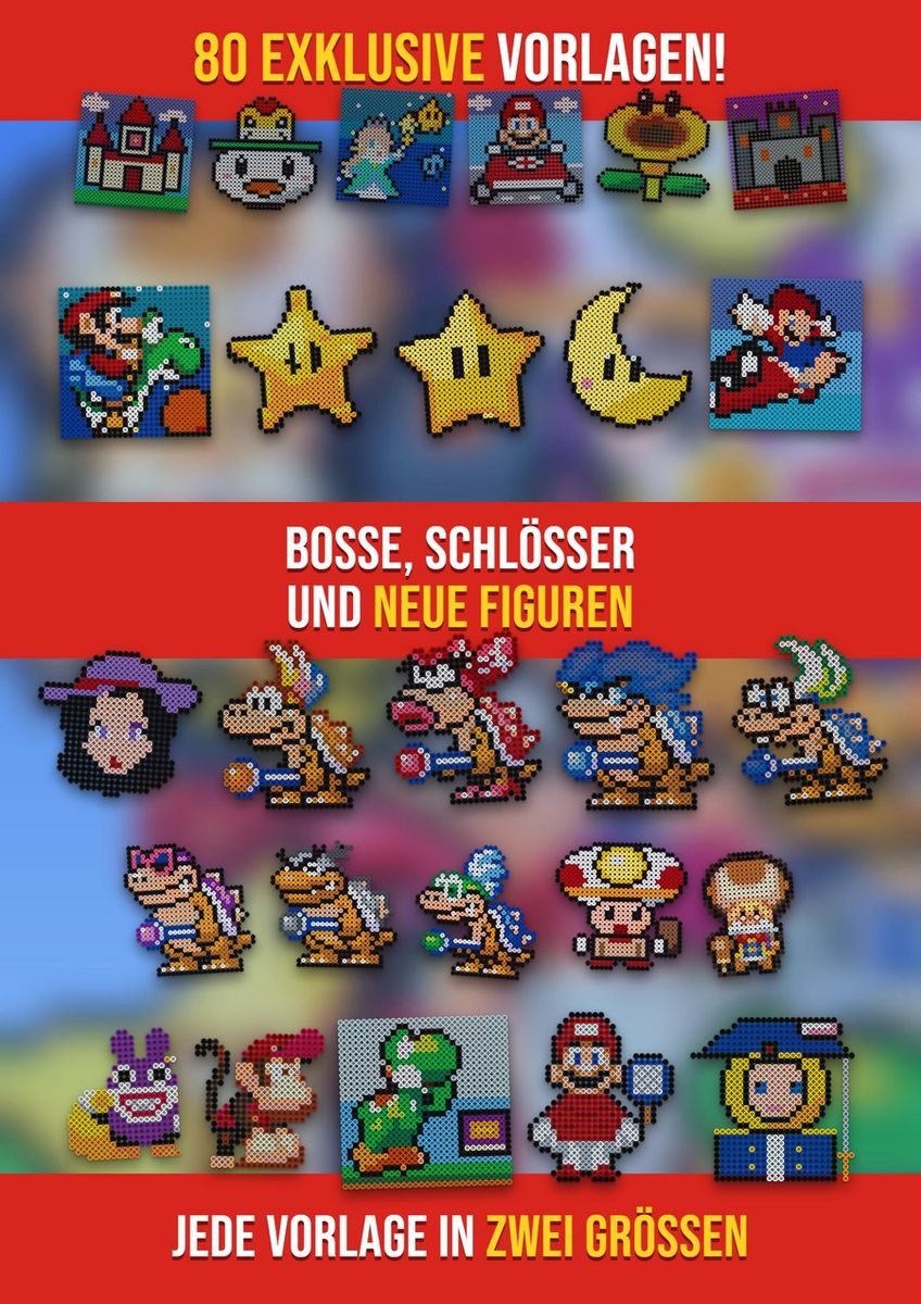 Super Mario Bügelperlen Vorlagen – Komplett